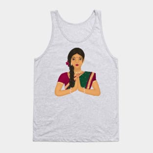 Indian lady Namaste Tank Top